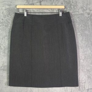 Worthington Gray Midi Pencil Work Business Casual Skirt Size 14